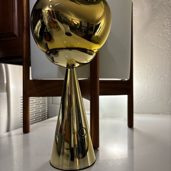 Melt Modern Abstract Rechargeable LED Tabletop Lamp - Gold - Picture 6 of 7